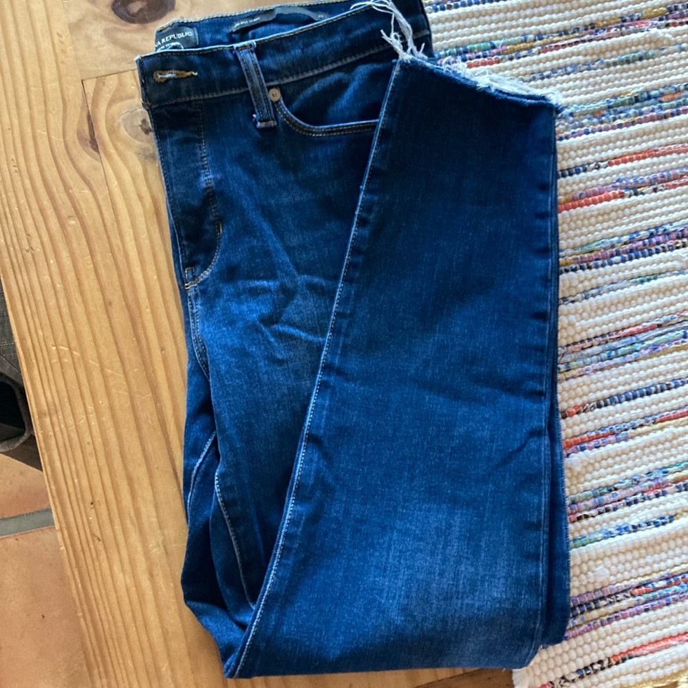 Banana Republic Classic Blue Women's Mid-Rise Skinny Jeans, Size 30